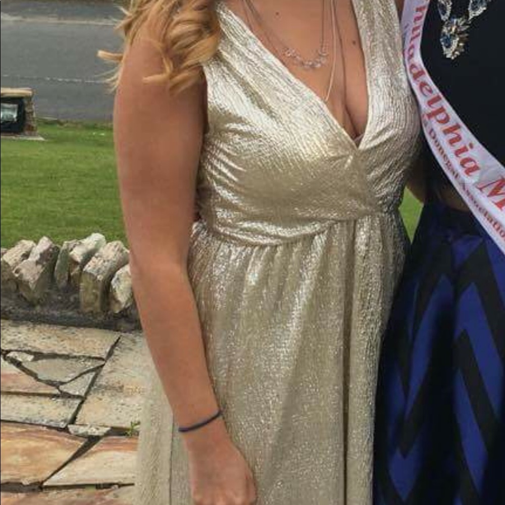 Gold Shimmer Maxi Dress